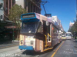 A Melbourne Tram, the city has one of the largest tram systems in world