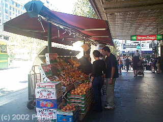 Fruit stall on Swanston Street - Melbourne