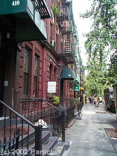 New York brownstones and tree lined streets on the Upper East Side.