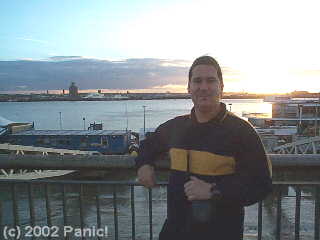 Standing by the River Mersey in Liverpool