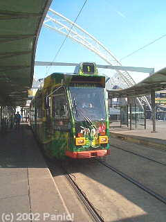 Tram in inner city Rotterdam