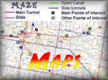 Drain, College Tunnel and Catacomb maps